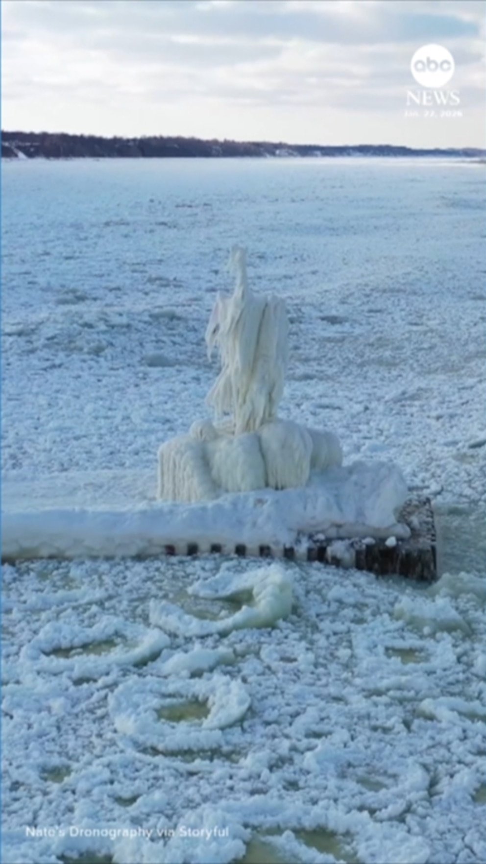 Discover Lake Michigan's Stunning Pancake Ice Formation: A Must-See Video!