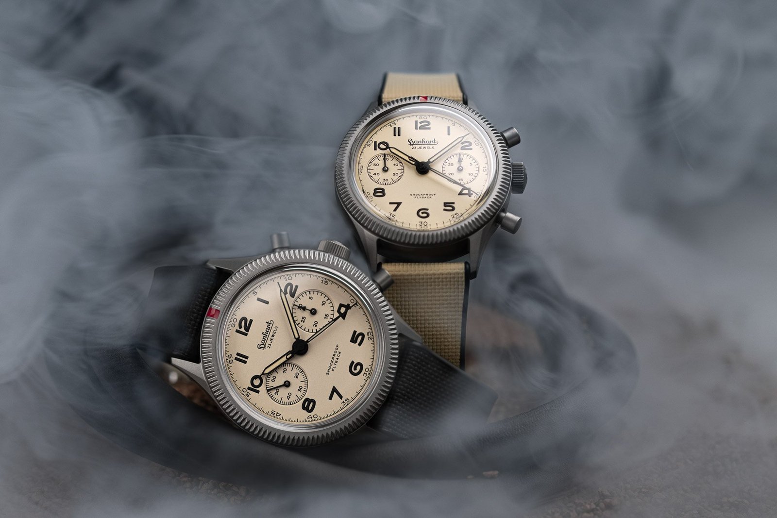 Limited Edition Hanhart 417 Ti Desert Pilot Watches