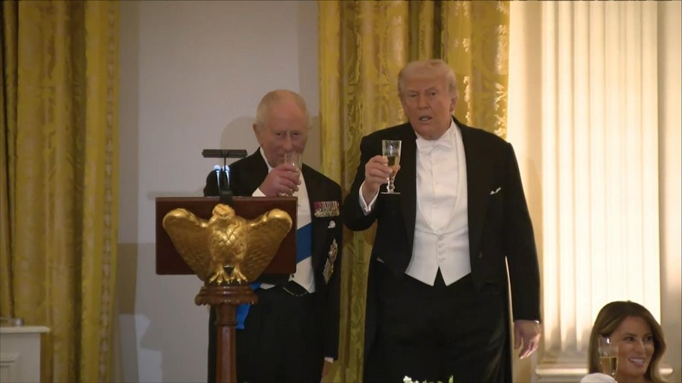 Watch: King Charles and Trump Exchange Jokes and Celebrate US-UK Relations at State Dinner