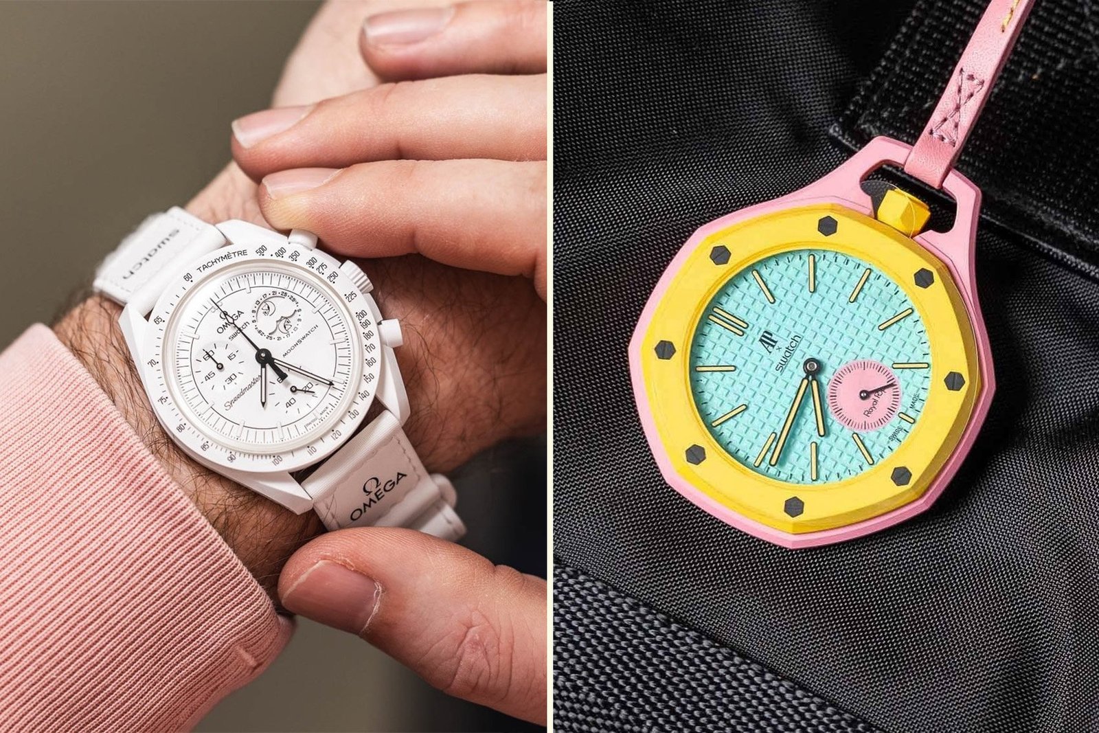 Comparing AP × Swatch Royal Pop with Omega × Swatch MoonSwatch: A Style Showdown