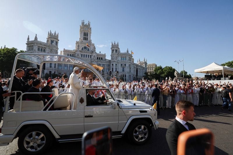 Thousands Gather in Madrid Streets to Witness Pope Leo